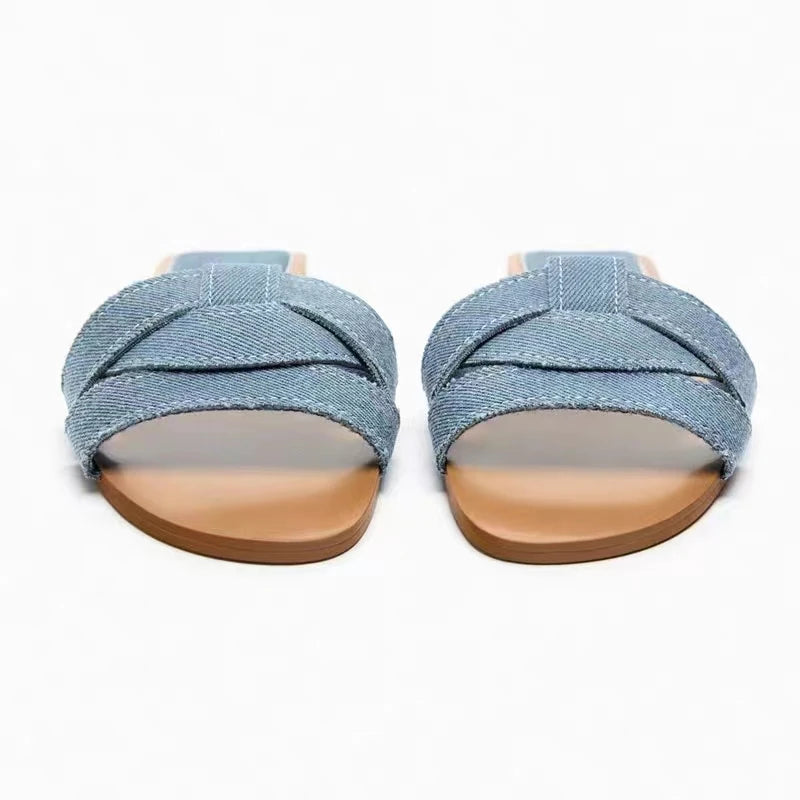 Sandalias Slide Trenzadas de Cuero — Elegancia sin esfuerzo