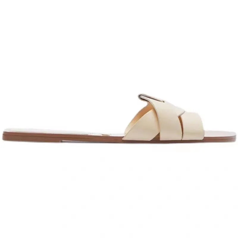 Sandalias Slide Trenzadas de Cuero — Elegancia sin esfuerzo